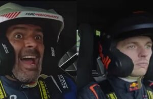 Chris Harris uit Top Gear doet het in zijn broek in de auto naast Max Verstappen Max Verstappen