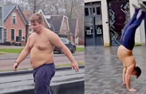 Ken je De Fat Freerunner nog? Die is plotseling een onherkenbaar gespierde hunk geworden
