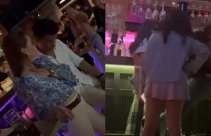 Beelden: ‘Vrouw Wilfred Genee komt in pyjama kroeg binnen en betrapt Wilfred met andere vrouw!’