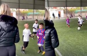 Vader zal vanaf dit moment bij iedere voetbalwedstrijd van zijn zoontje aanwezig zijn!