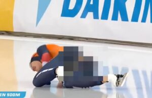 Suzanne Schulting maakt klapper tijdens World Cup en scheurt volledig uit haar schaatspak