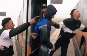 Bizarre beelden van busrit van Ter Apel naar Emmen waarin asielzoekers op medewerkers spugen en uitschelden