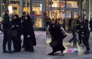 Vrouw met hoofddoek aangehouden in Utrecht, agent deelt trappen en tikken uit met wapenstok Agent