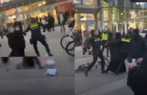 Nieuwe beelden van agent die gesluierde vrouw trapt en mept zorgen voor ophef