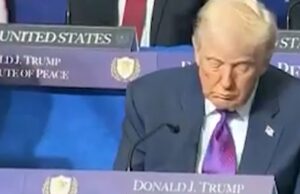 79-jarige Donald Trump valt in slaap tijdens eigen vredesoverleg