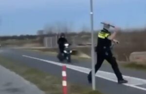 Agent knuppelt scooterrijder neer na weigeren van aanhouding