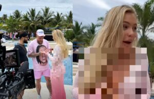 Amerikanen in de ban van Jutta Leerdam vanwege doorschijnend pakje tijdens gender reveal