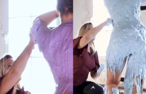 Miljuschka Witzenhausen volledig uit de kleren voor kunstproject