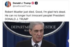 Enorme kritiek op Trump vanwege zijn reactie op overleden FBI-directeur Robert Mueller