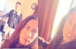 Ordinaire tokkie woest nadat ze uit hotel gezet wordt omdat ze binnen aan het vapen is