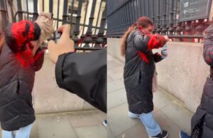 Zakkenrollers rood sprayen met verf is de nieuwe trend onder boevenspotters