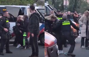 Woeste vrouwen bij AZC-demonstratie in Den Bosch krijgen ongenadig harde tikken van de politie