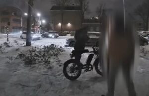 Fatbike-dief op heterdaad betrapt door eigenaar, maar eigenaar wordt met kettingslot bewerkt