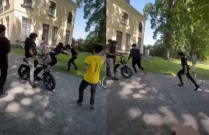 Beelden opgedoken van bizarre steekpartij in het Van Haersmapark in Drachten