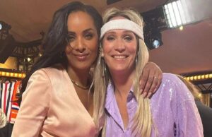 Feest voor De Oranjezomer-kijkers door Hélène Hendriks en Dyantha Brooks in bikini