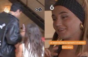 Knallende ruzie tussen Anouk en Diederik omdat Diederik een slokje neemt van Joshlyn