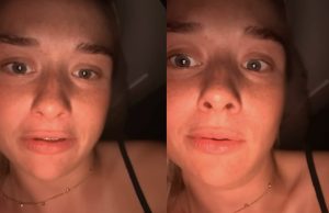 Megan wil natuurfilm kijken op telefoon, telefoon verbonden met airpods van papa