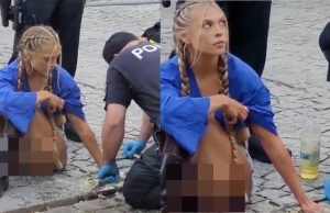 Pro-Palestina demonstrant gaat viraal met hand in het cement, maar niet vanwege haar protest