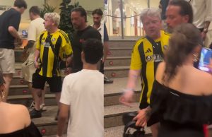Yordi Nogmaals loopt strontzat ruzie te maken op straat in Lloret de Mar
