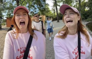 Australische actrice schrikt zich kapot tijdens bezoekje aan de Efteling: ‘Wat is dit?!’
