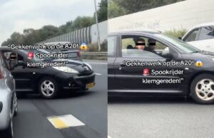 Sneuneuzen keren midden op snelweg om, om de file uit te komen. Maar dan…