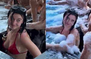 ‘Red Bikini Girl’ massaal geboekt als dj in clubs in haar wereldberoemde outfit