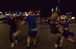 Tuig valt Britse toerist aan met mes in Amsterdam, toerist maakt gehakt van hem
