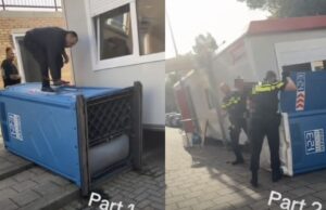Fatbike-dief door omstanders opgesloten in Dixie en omgegooid, politie mag hem eruit vissen