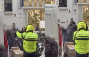 Woede om video van agent die bezorger tasert die zijn bestelbusje verkeert heeft geparkeerd